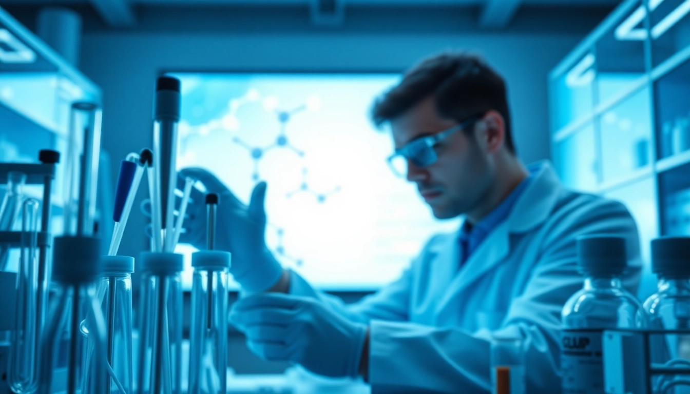 Discover glp three research peptides through a scientist's meticulous laboratory work.