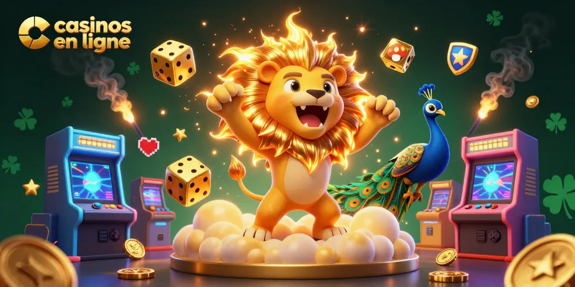 Jouez aux casinos en ligne dans un univers dynamique avec des jeux lumineux et une ambiance festive.