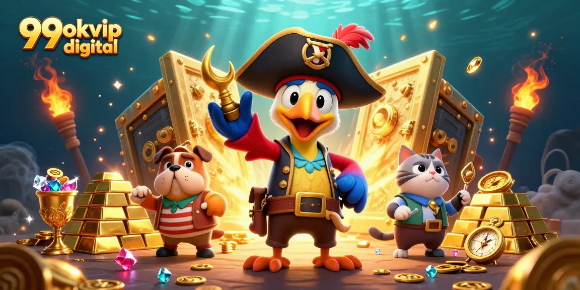 Maximize your wins with engaging games at 99okvip digital, featuring vibrant pirate-themed elements.