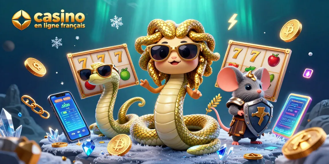 Découvrez un jeu dynamique au casino en ligne français avec Medusa et un guerrier souris.