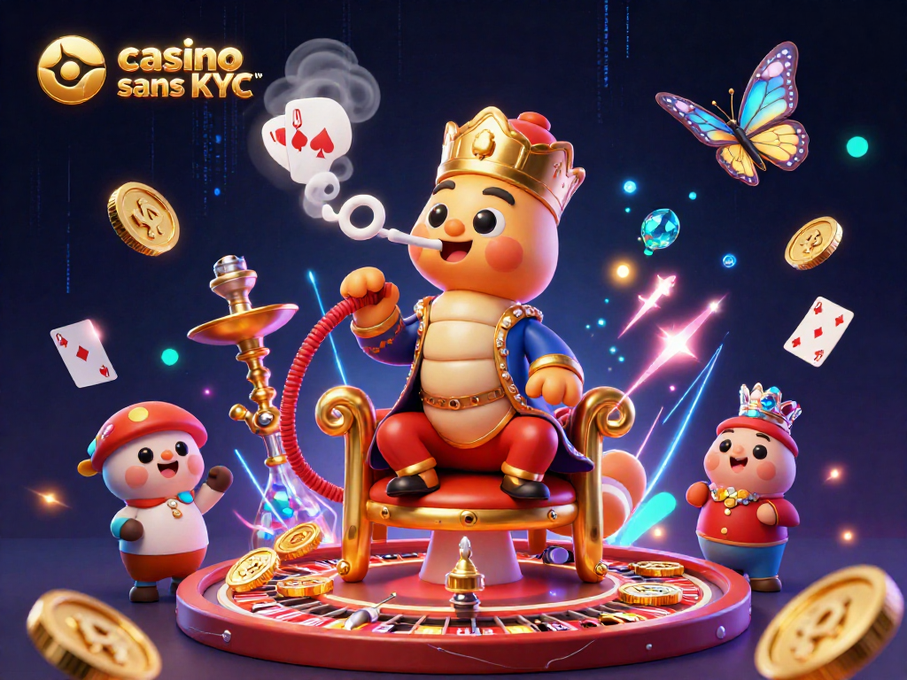 Jouez au casino live sans KYC et profitez de l'expérience avec des éléments de poker et des effets néon captivants.