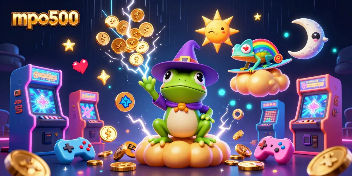 Experience the excitement of mpo500 in this vibrant casino scene with rich, animated characters and game elements.