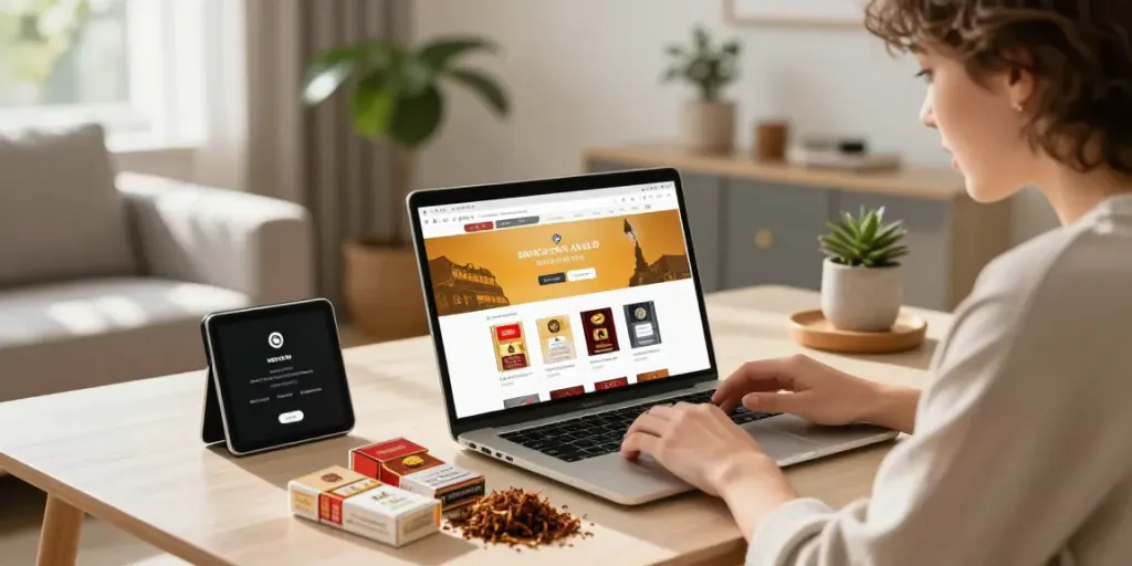 Buying cheap cigarettes online in Australia through a stylish home setting