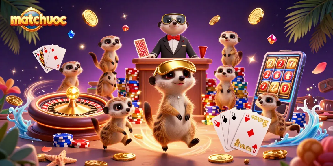 Experience thrilling gameplay with matchuoc's cartoon meerkat casino in action.