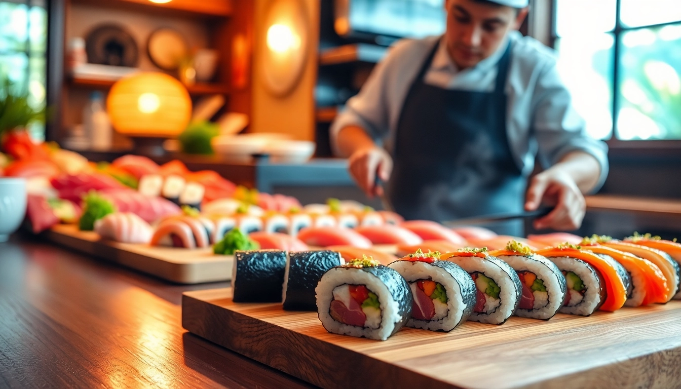 MISTER HOKI showcases beautifully prepared sushi plates, illustrating culinary artistry and freshness.