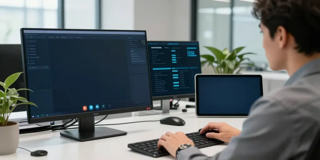 Deepfake protected Online Video Calls during a professional video conference with security measures.