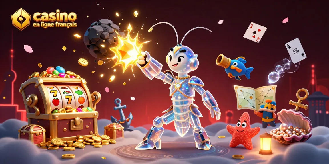 Illustration dynamique d'un samouraï mantis en armure combattant au casino en ligne français