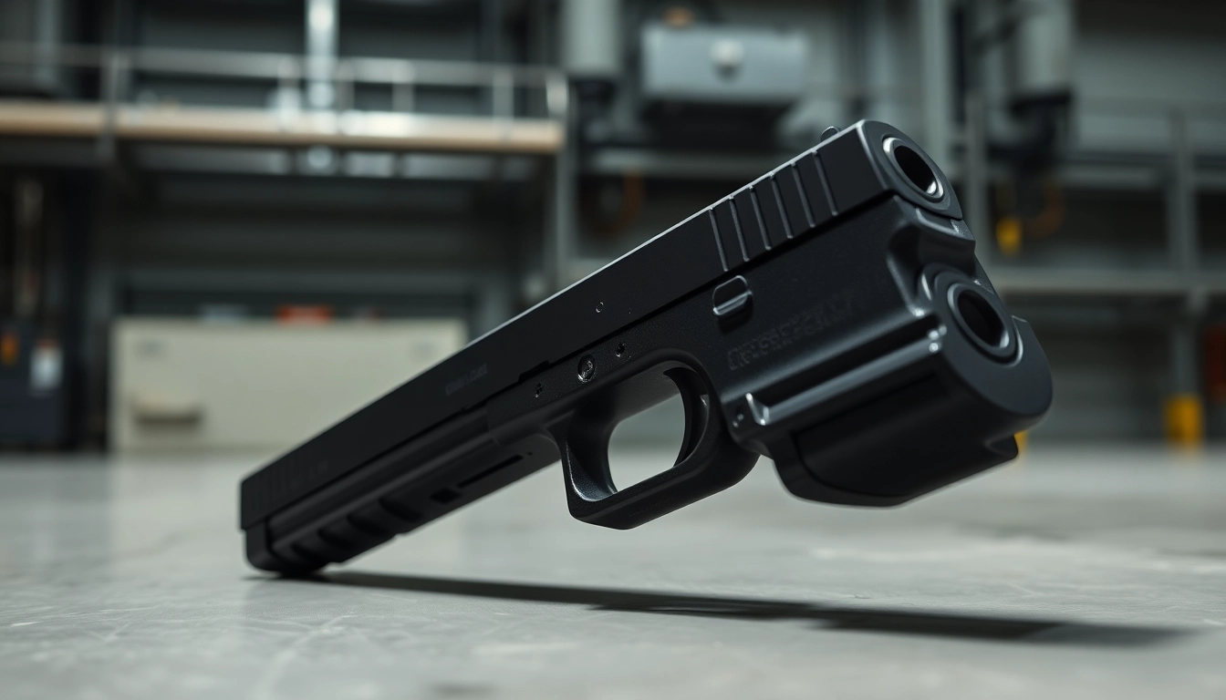 Highlighting the glock 19 gen 3 oem slide's precision and design in a professional setting.