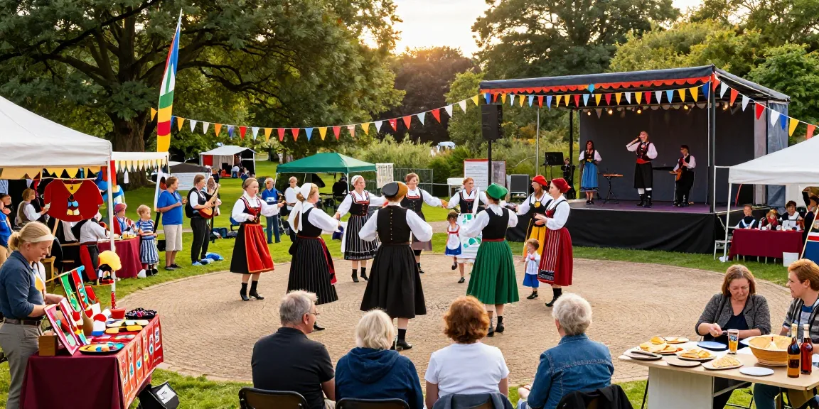 Breton culture festival scene showcasing vibrant community engagement and traditional performances, emphasizing cultural celebrations in Bretagne.