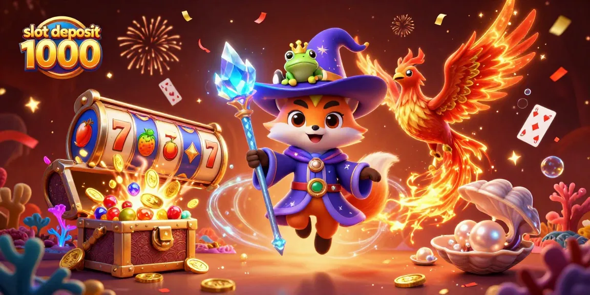Permainan slot deposit 1000 memikat dengan petualangan si penyihir dan teman flamingo di panggung kasino.