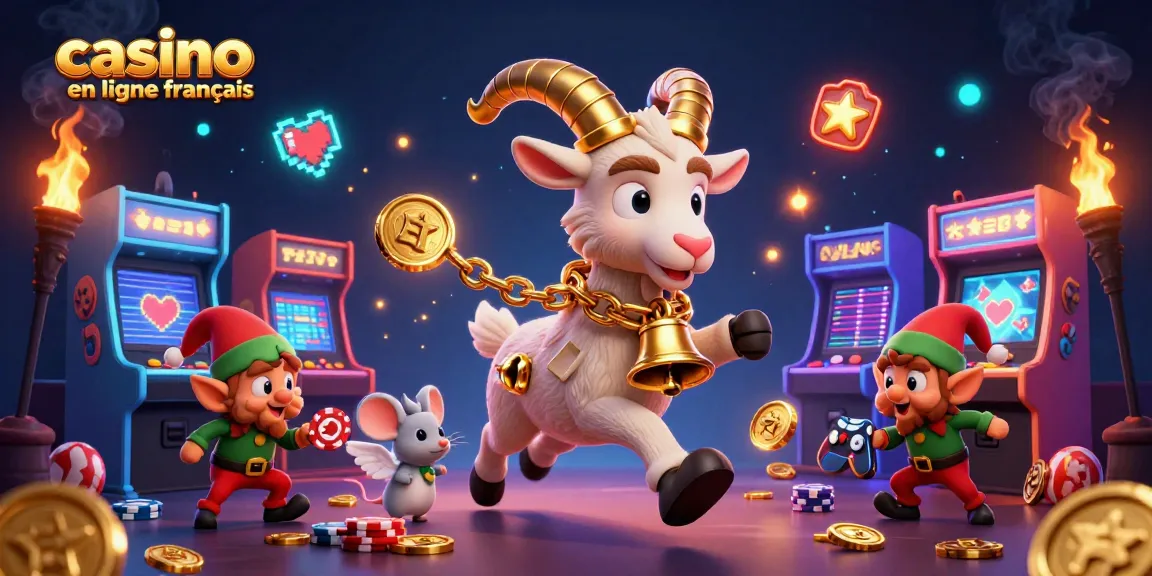 Plongez dans l'univers du casino en ligne français avec une scène animée de personnages festifs.