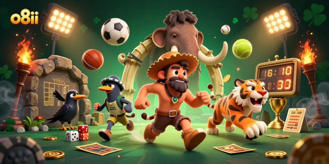 Experience the thrill of O8ii with this colorful 3D casino scene featuring lively characters and dynamic gameplay elements.