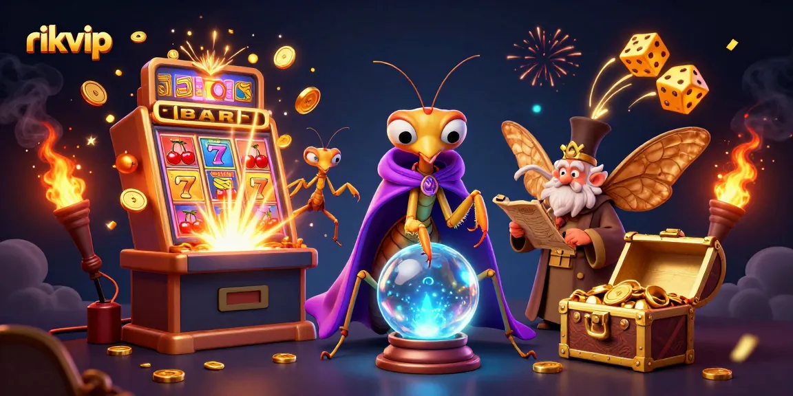 Experience fortune with rikvip's exciting casino games featuring vibrant characters and dynamic elements.