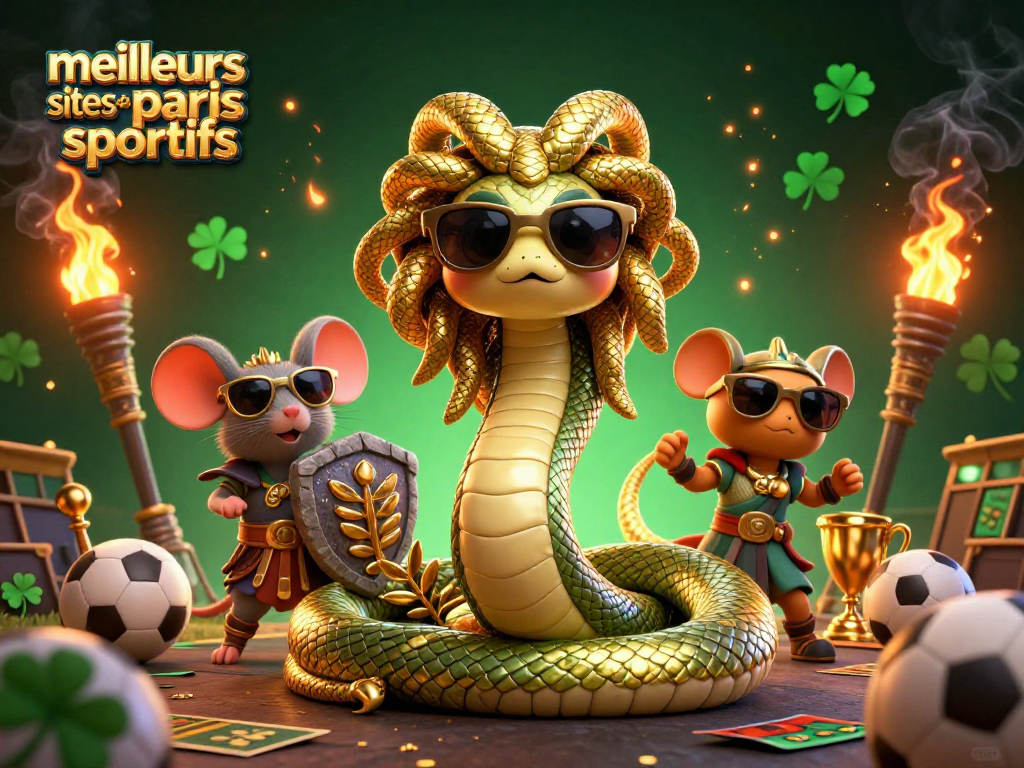 Pariez avec les meilleurs sites de paris sportifs avec Medusa et un guerrier souris.
