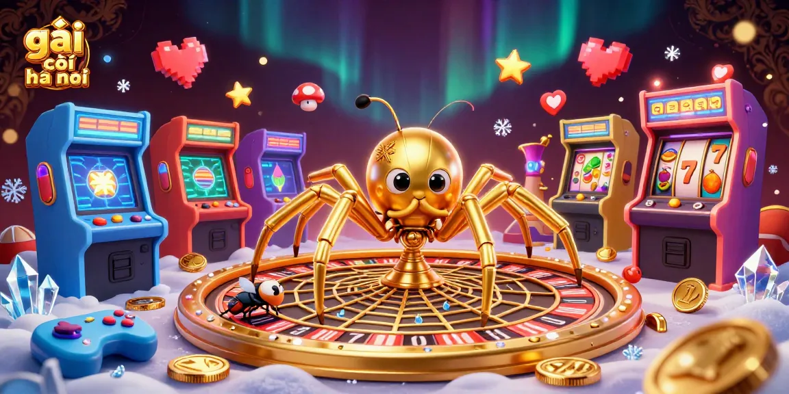 Bet on the exciting golden spider web roulette at gái gọi hà nội, featuring dynamic gaming characters.