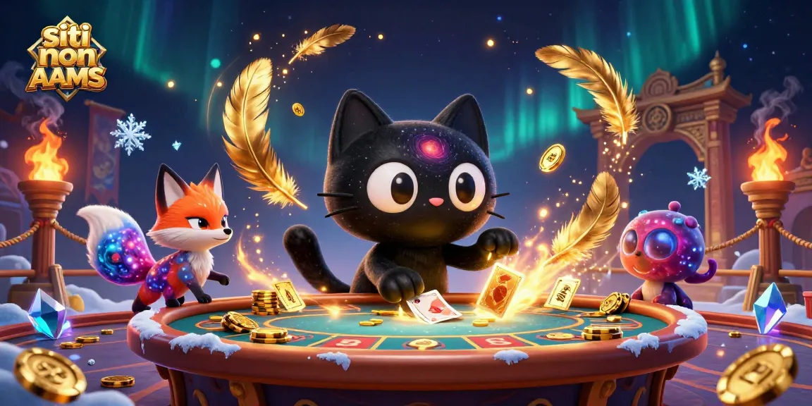 Gioca nei migliori siti non AAMS con uno splendido gatto nero galattico e un amico nebuloso che attraggono chips dorate.