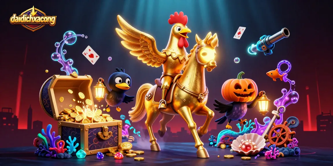 Experience thrilling action with daidichxacsong featuring a golden rooster in a mesmerizing midnight casino setting.