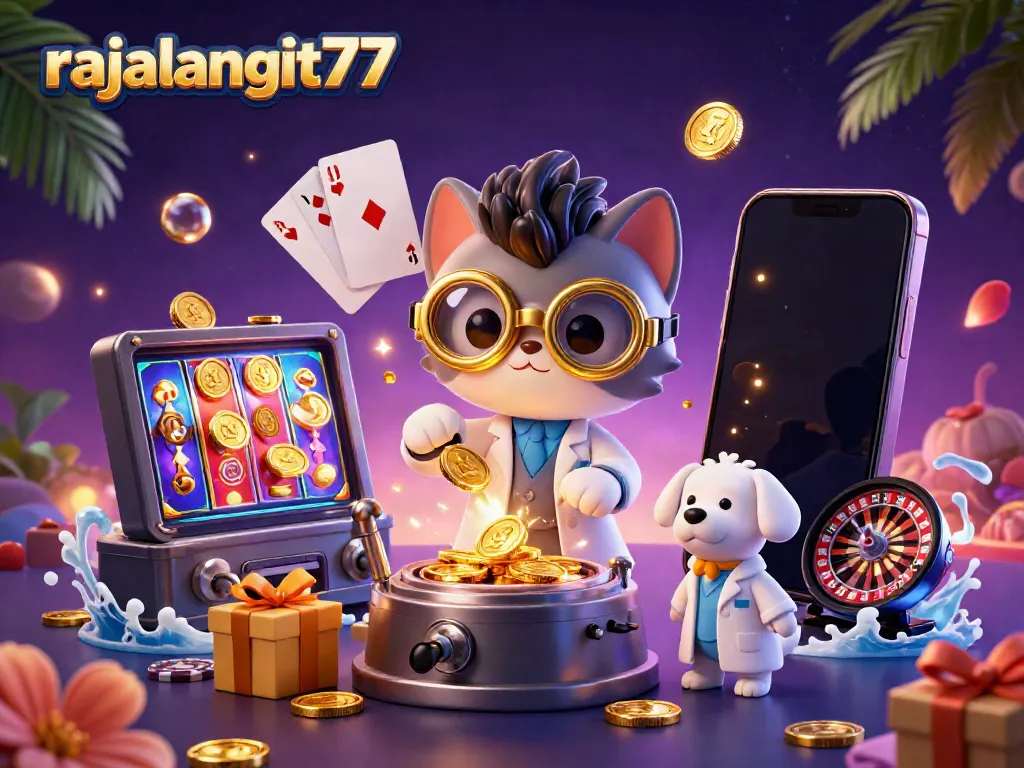 Melakukan spin di rajalangit77 untuk meraih jackpot dengan mesin slot penuh koin emas.