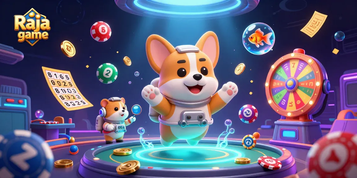 Engage in thrilling lottery games with Raja game in this vibrant, action-packed casino scene.
