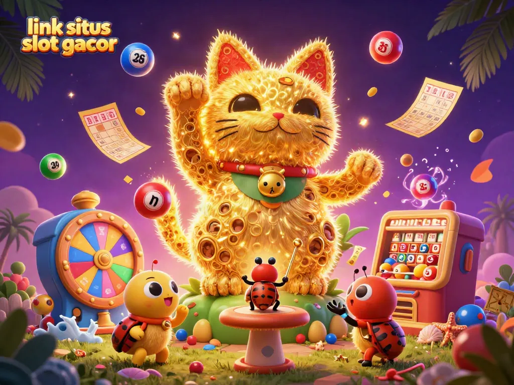 Menangkan keseruan di link situs slot gacor dengan gambar ilustrasi bertema kasino yang berwarna-warni.