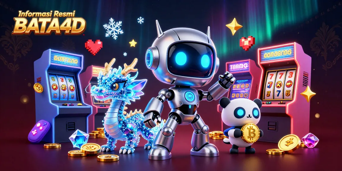 Engage with the exhilarating Informasi Resmi BATA4D, showcasing a vibrant casino experience with cyberpunk elements.