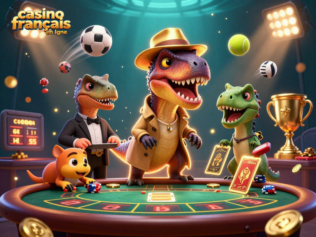 Profitez de l'excitation des jeux au casino français en ligne avec des personnages animés et des éléments de jeu attrayants.