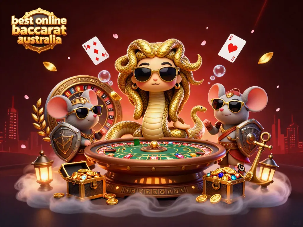Engaging digital art featuring captivating characters in a baccarat-themed background showcasing the best online baccarat australia