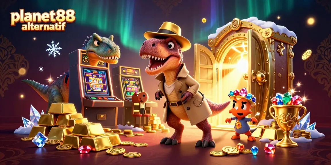 Experience thrilling gameplay at planet88 alternatif with vibrant slot action and animated characters.