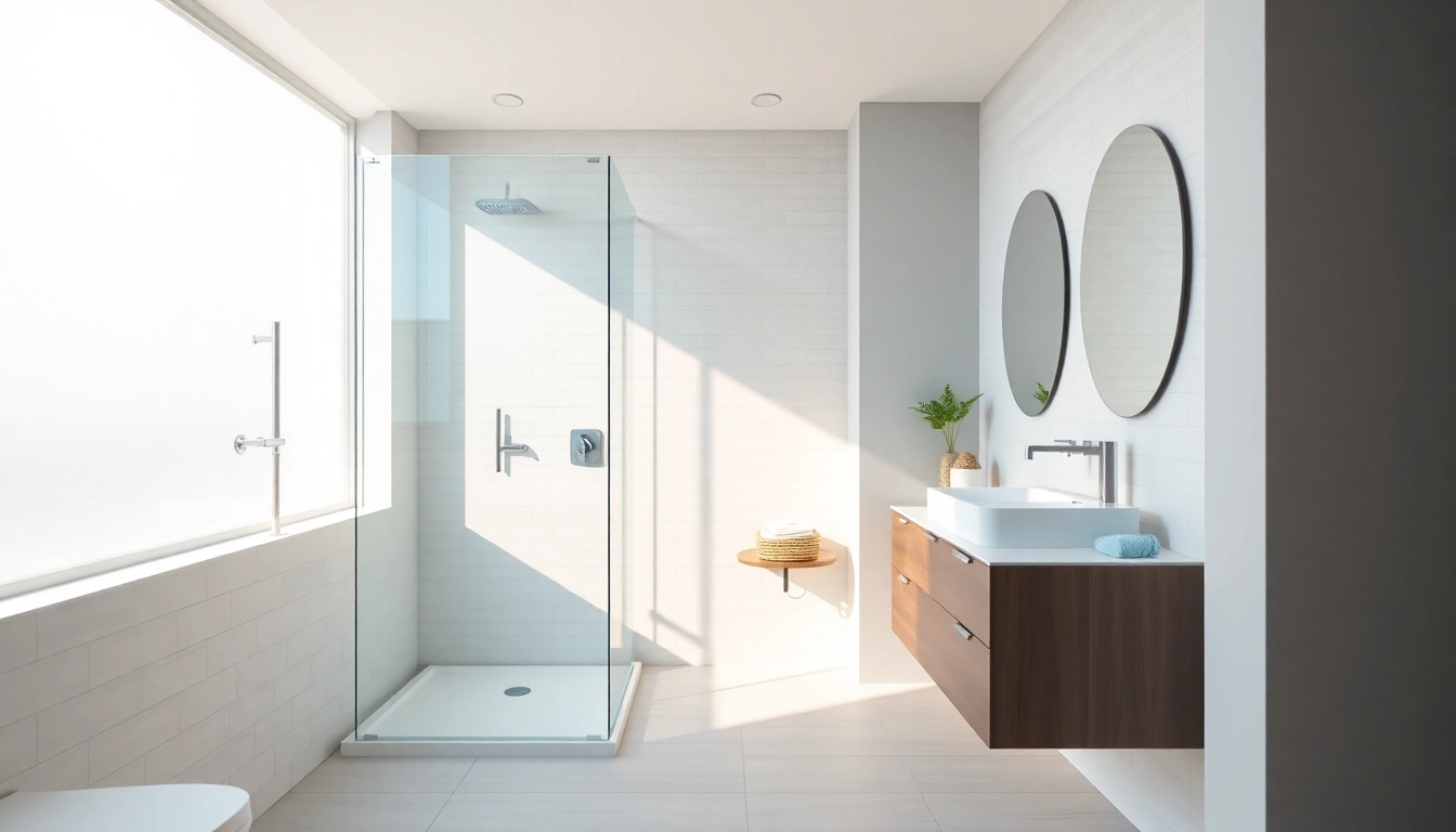 Enhance your space with bathroom improvement solutions featuring modern design elements and natural lighting.