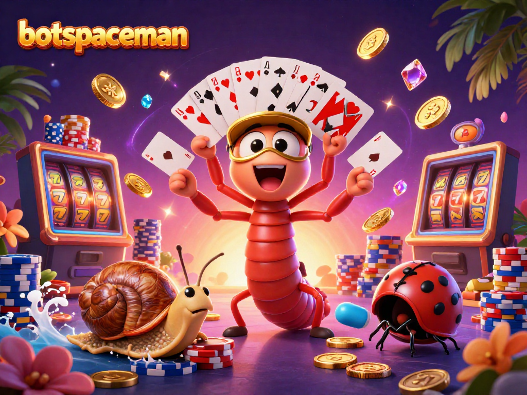 Experience thrilling gameplay with the bot spaceman, featuring vibrant characters and dynamic slot elements.