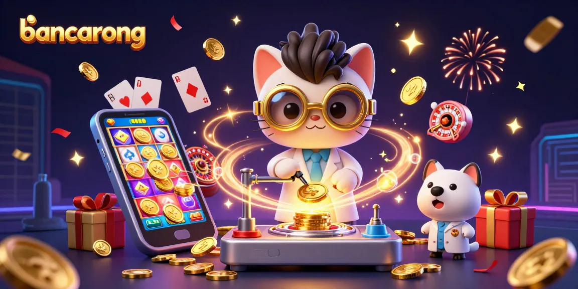 Bancarong brings excitement to life with a scientist cat and assistant dog amidst magical casino elements.