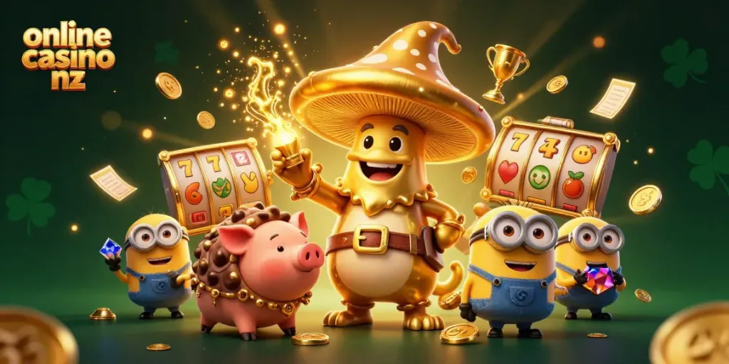 Explore vibrant slots and treasures at online casino nz with an enchanting wizard and playful allies