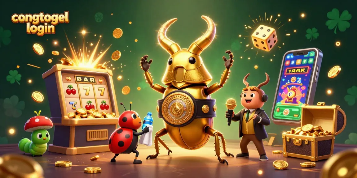 Experience the thrill of congtogel login with vibrant casino action featuring a boxing beetle and ladybug corner-man.