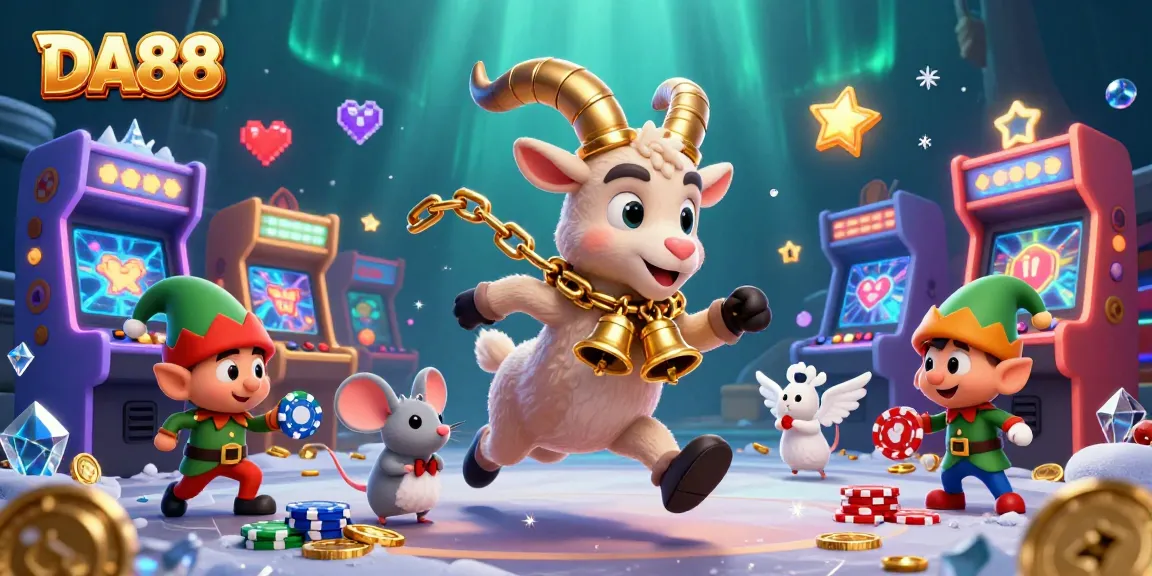 Engage in holiday-gaming fun at DA88's spooky casino with Krampus and festive gremlins.