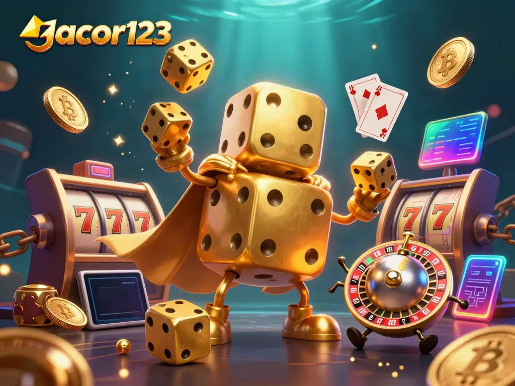 Spin the fortune at gacor123 with golden dice golem and vibrant slot reels.