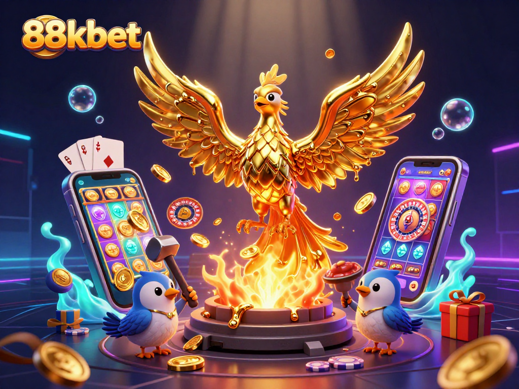 Experience the thrill of 88kbet with golden phoenix and dynamic casino elements.